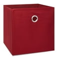 Mainstays Collapsible Fabric Cube Storage Bins (10.5" x 10.5"), Merlot