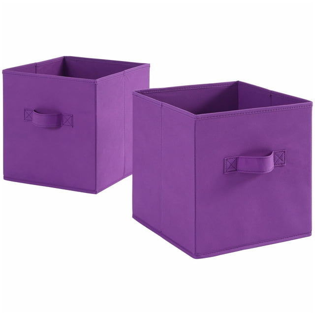 Mainstays Collapsible Fabric Cube Storage Bins (10.5" x 10.5"), Set of