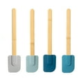 thumbnail interactive-video image 1 of Mainstays Colorful Silicone Spatulas Set 4 with Bamboo Handles, Blue, 1 of 11