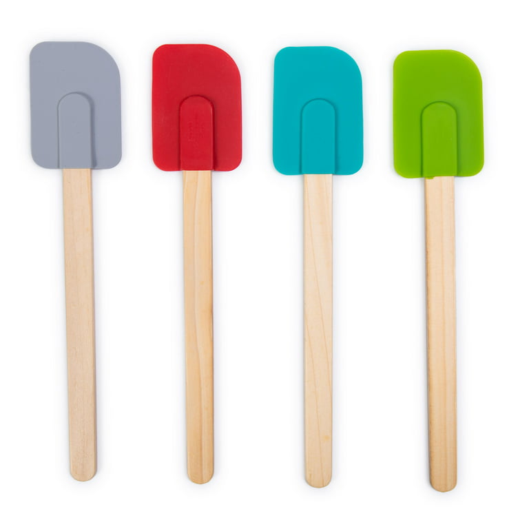 Cheer Collection 12 Piece Silicone Spatula Set with Wooden Handles,  Multicolor, 1 - Kroger