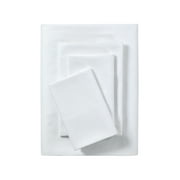 Mainstays Comfort Chill Microfiber Bed Sheet Set, Queen, Arctic White, 4 Piece