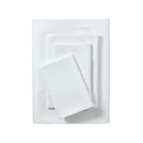 Mainstays Comfort Chill Microfiber Bed Sheet Set, Queen, Arctic White, 4 Piece