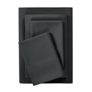 Mainstays Comfort Chill Microfiber Bed Sheet Set, Queen, Rich Black, 4 Piece