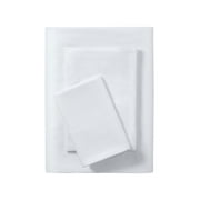 Mainstays Comfort Chill Microfiber Bed Sheet Set, Twin, Arctic White, 3 Piece