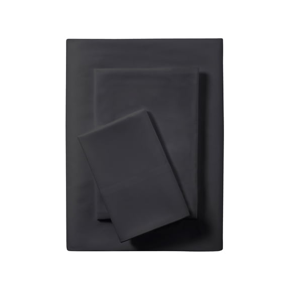 Mainstays Comfort Chill Microfiber Bed Sheet Set, Twin, Rich Black, 3 Piece