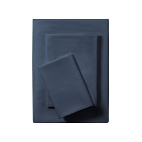 Mainstays Comfort Chill Microfiber Bed Sheet Set, Twin, Washed Indigo, 3 Piece