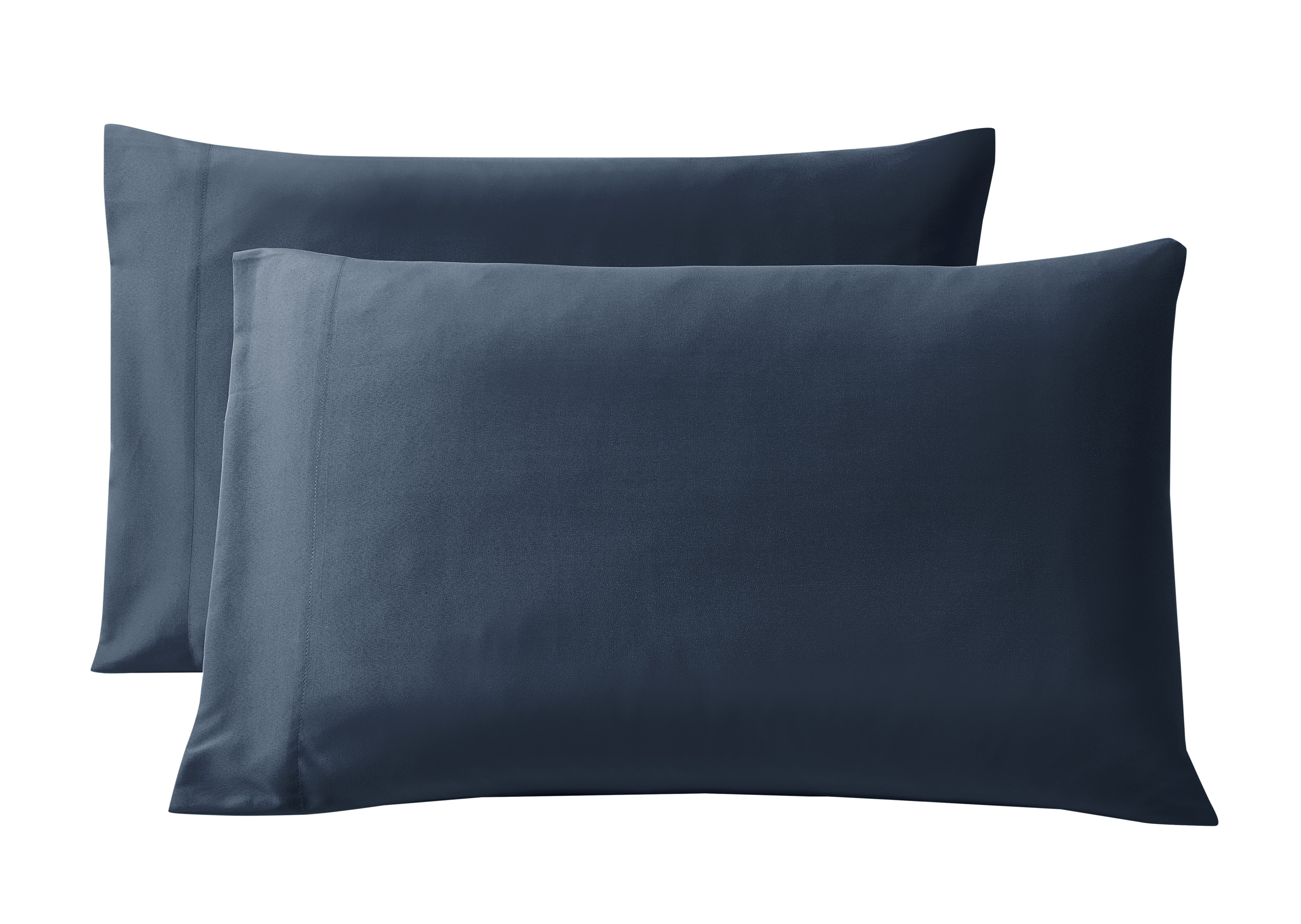 Mainstays Comfort Chill Microfiber Pillowcase Set, King, Washed Indigo, 2 Piece