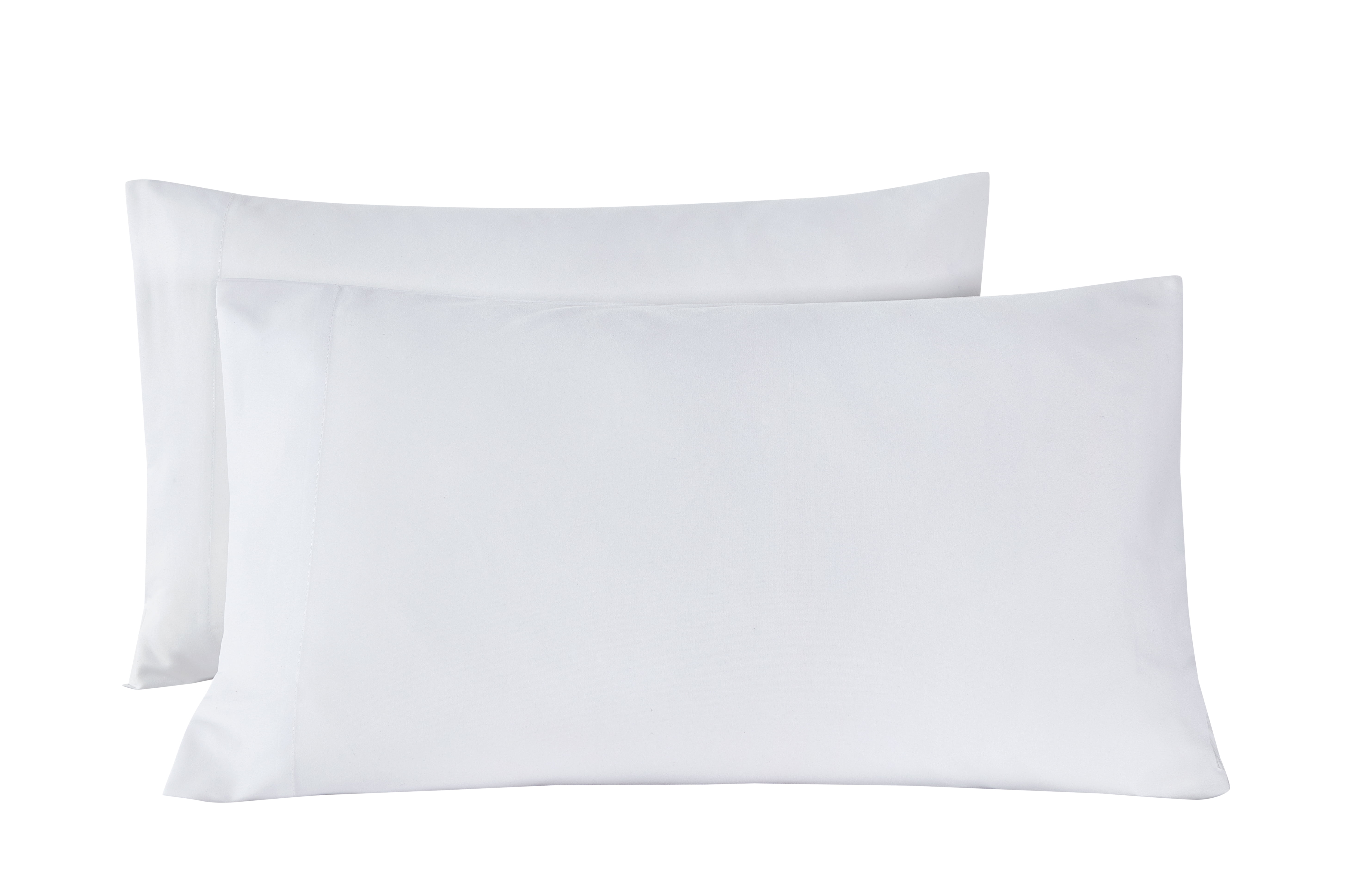 Mainstays Comfort Chill Microfiber Pillowcase Set, Standard/Queen, Arctic White, 2 Piece