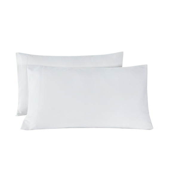 Mainstays Comfort Chill Microfiber Pillowcase Set, Standard/Queen, Arctic White, 2 Piece