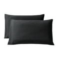 thumbnail image 1 of Mainstays Comfort Chill Microfiber Pillowcase Set, Standard/Queen, Rich Black, 2 Piece, 1 of 7