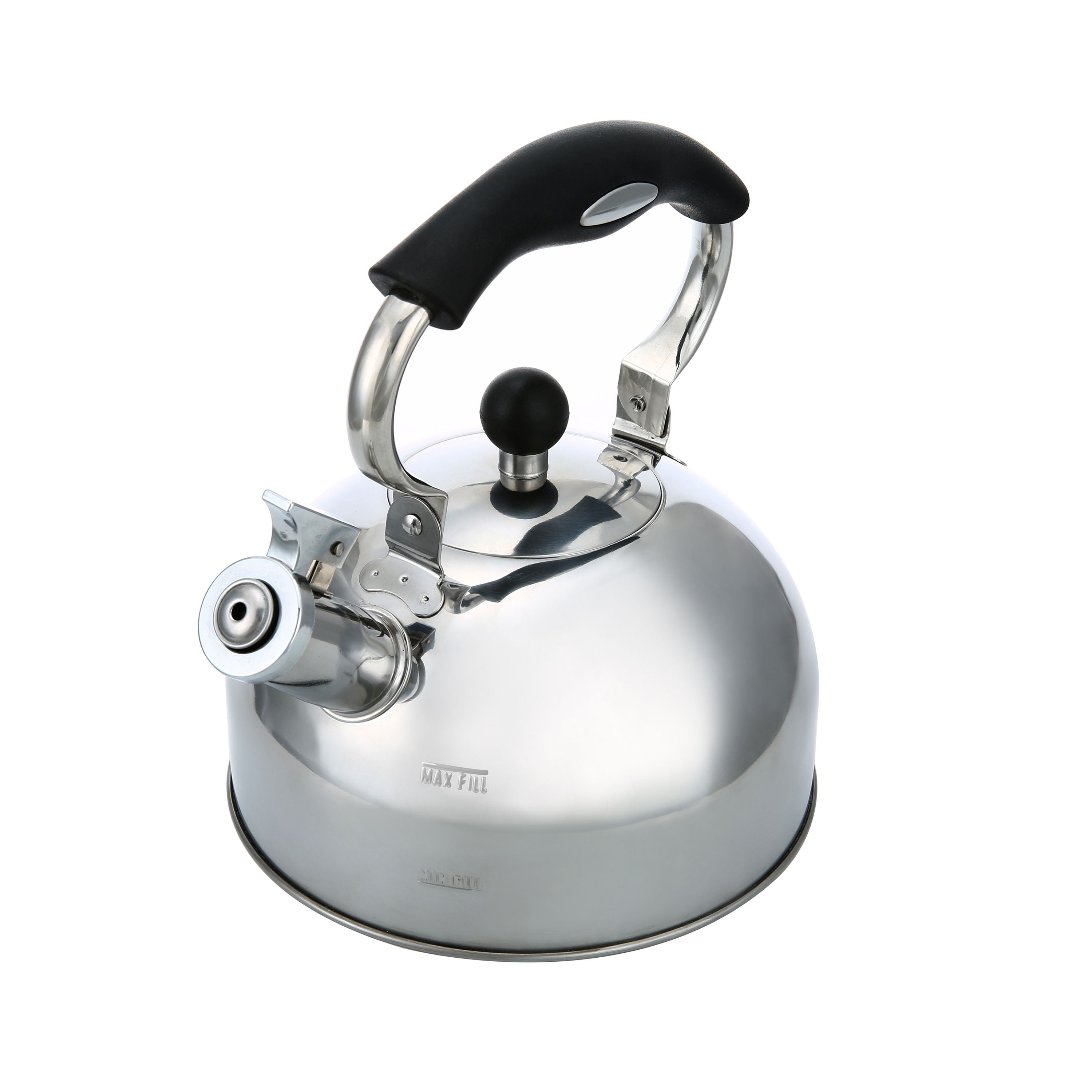 Mainstays Compatible Stovetop Kettle, Stainless Steel Silver, 8.66 x 9.44 x 9.17 inches
