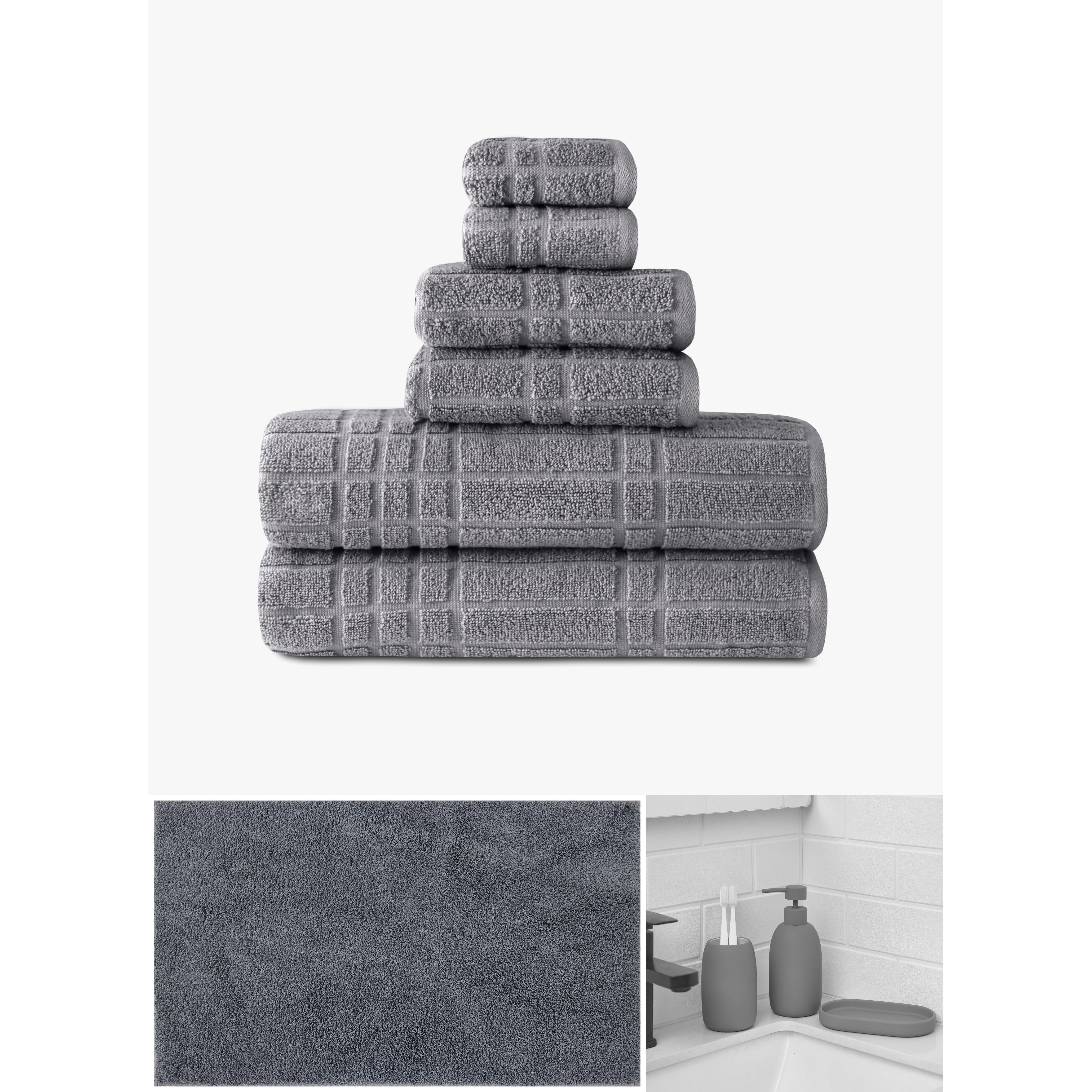 Mainstays Complete Bathroom Essentials SetCotton Towels, Bat