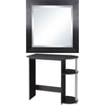 thumbnail image 1 of Mainstays Computer Desk with Built-in Shelves and Better Homes and Gardens Square Sawyer Beveled Mirror, 1 of 3