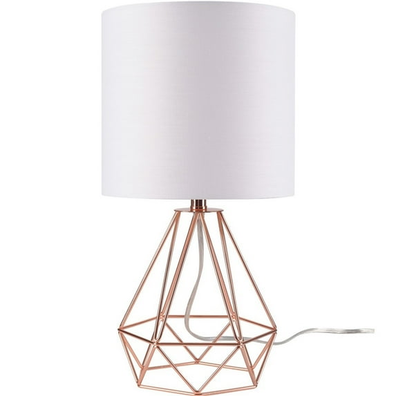 Mainstays Contemporary Copper Finish Metal Desk Lamp with Shade