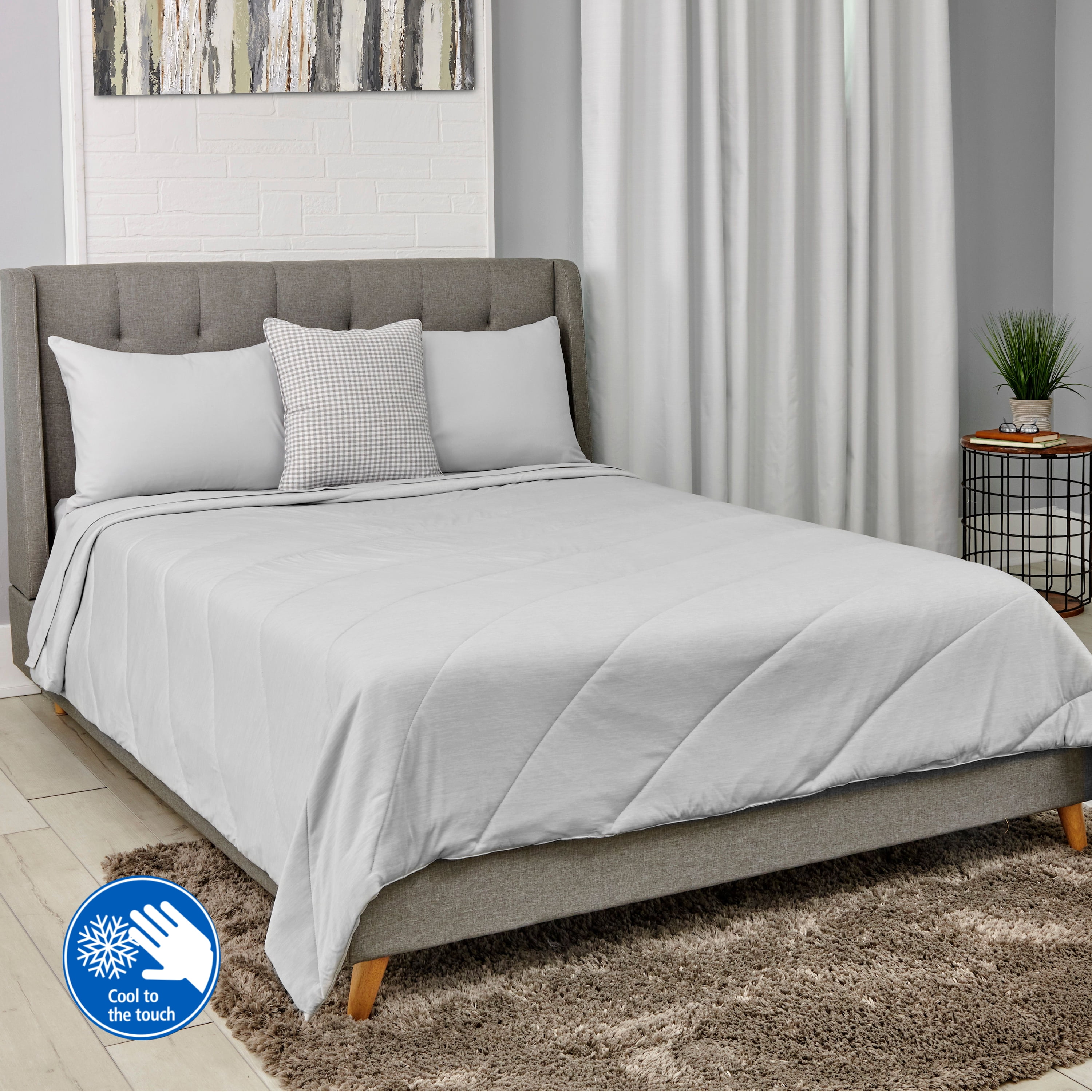 Mainstays Cool-Touch Cooling Blanket, King, Gray