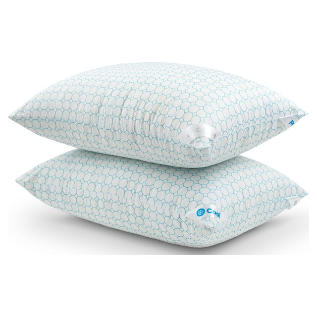 Mainstays Cooling Bed Pillow, Standard/Queen, 2 Pack