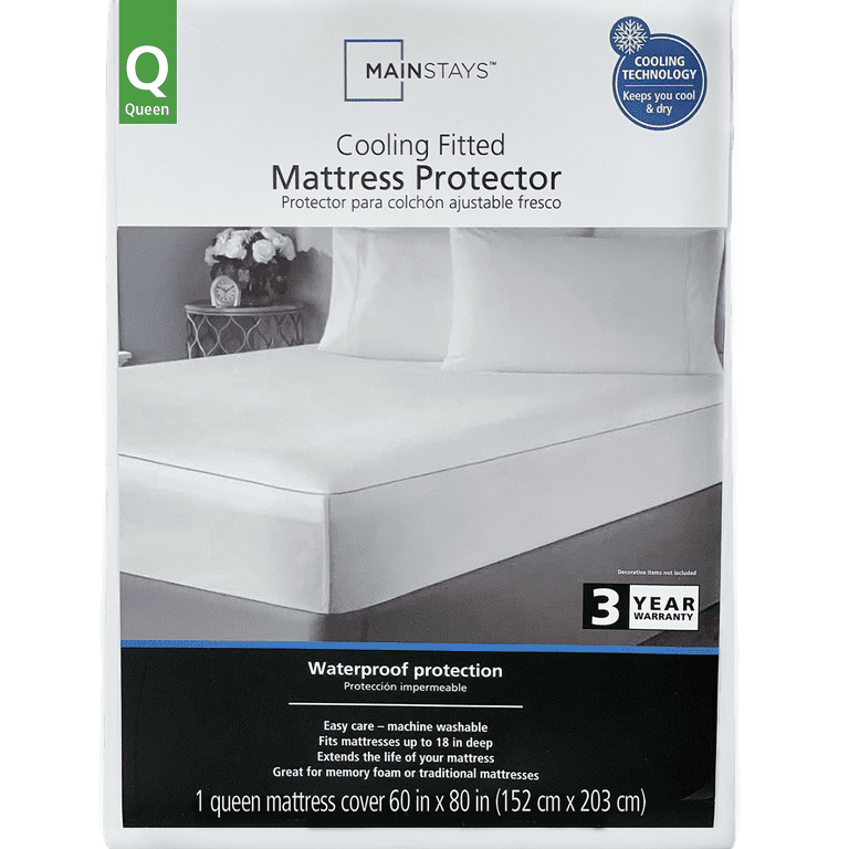 MainStays Cooling Fitted Mattress Protector