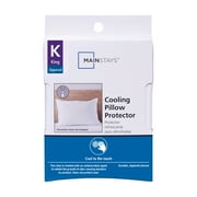 Mainstays Cooling Zippered Pillow Protectors, King, White
