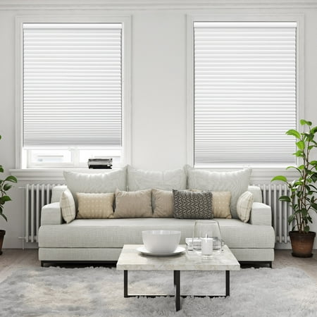 Mainstays Cordless Polyester Blackout Cellular Shade, 1-Piece, White, 34" W x 72" L