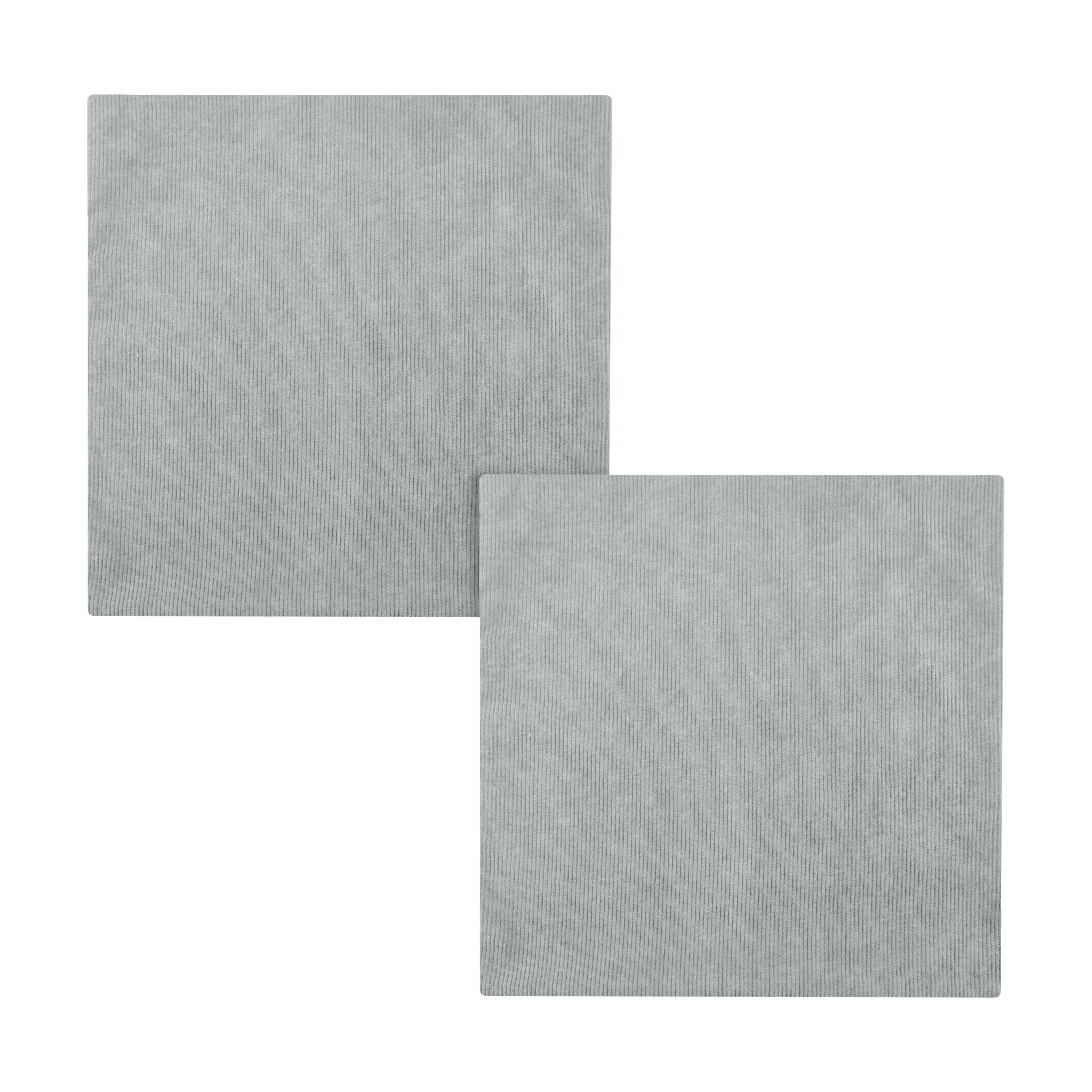 Mainstays Corduroy Pillow Cover 18''x18'', Light Gray, 2 pack