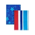 thumbnail image 1 of Mainstays Cotton Blend 2 Pack Americana Stars and Stripes Beach Towels, 28" x 58", 1 of 6