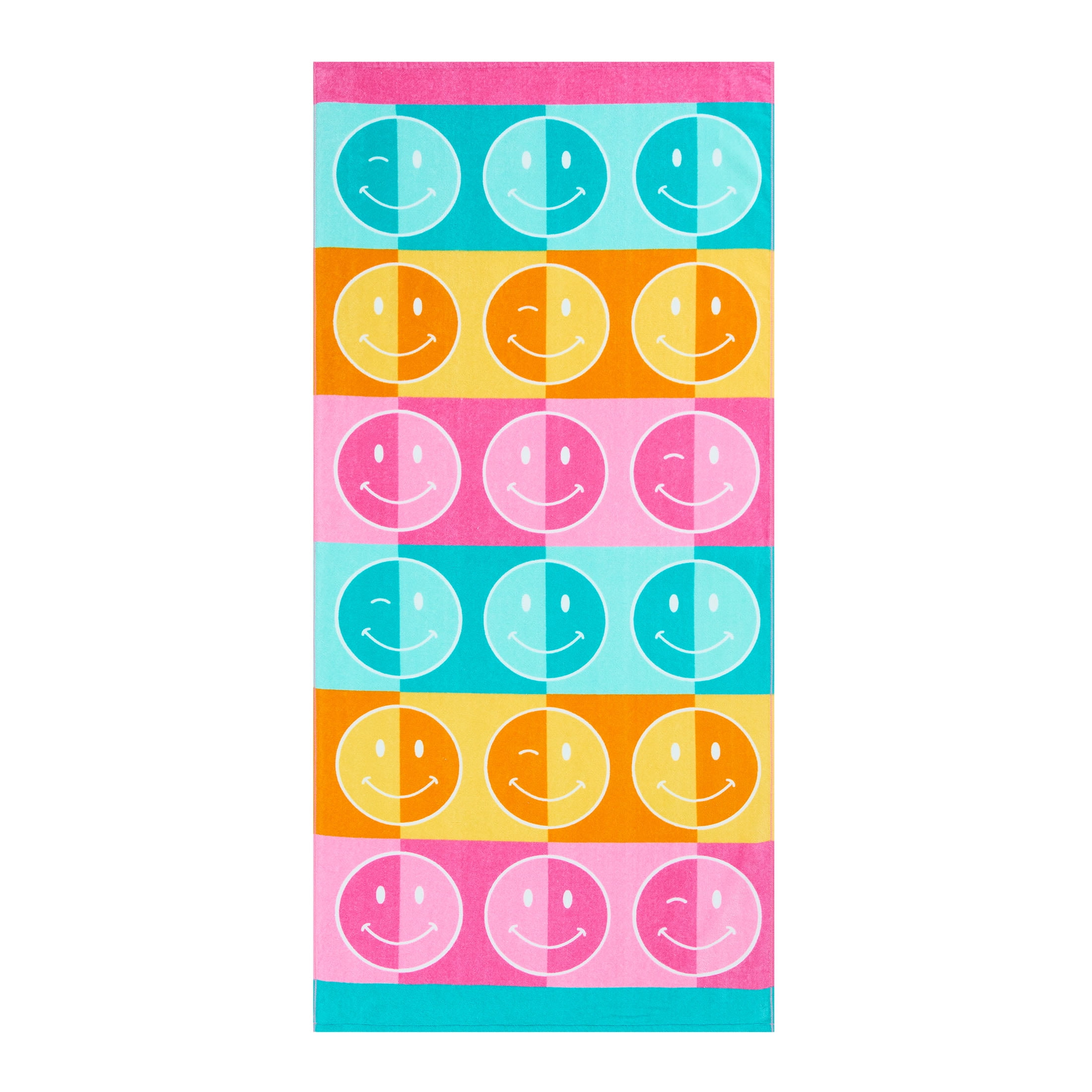 Mainstays Cotton Blend Smiley Checkerboard Beach Towel 28 X 60 one-piece-xy-studio-perona-resin-statue-kaioland