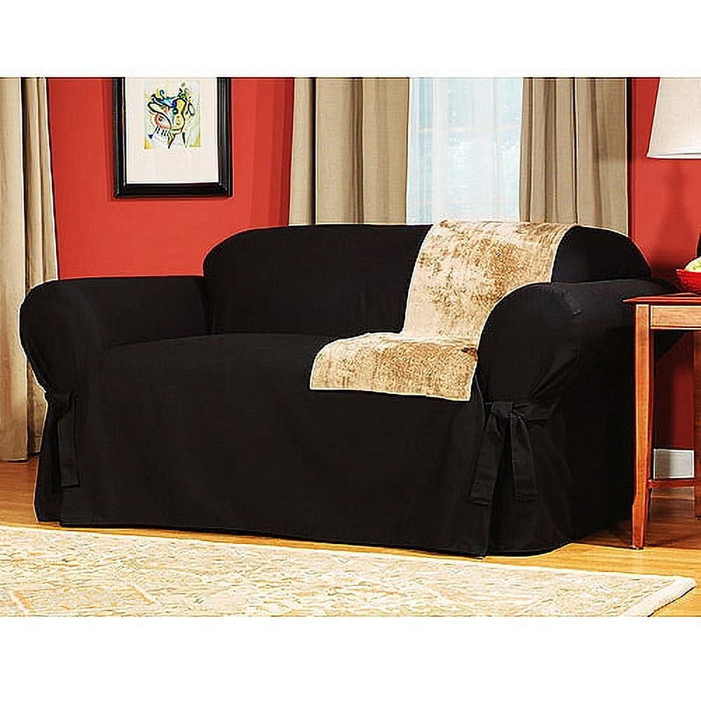 Mainstays Cotton Duck Loveseat Slipcover
