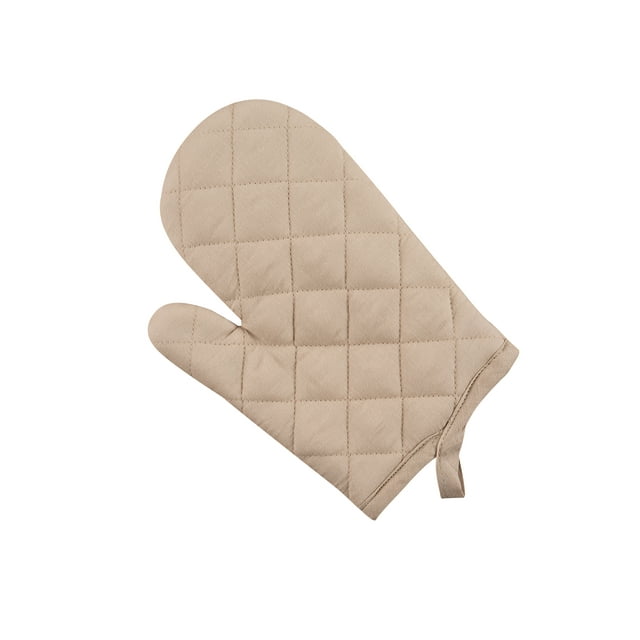 Mainstays Cotton Oven Mitt, 7 in x 10 in, Tan, 1 Piece