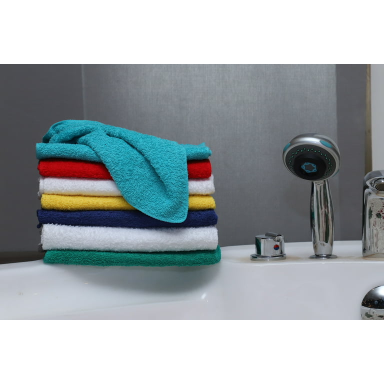 12-Pack: 100% Cotton Absorbent Kitchen Washcloth Towel Set 11 x11