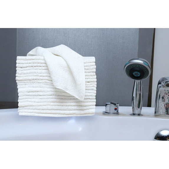 Mainstays Cotton Washcloth Bundle Collection, 36 Pack, White