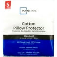 thumbnail image 1 of Mainstays Cotton White Pillow Protector With Zippered Closure And 200 Thread Count, 1 of 2