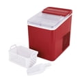 thumbnail interactive-video image 1 of Mainstays Portable Countertop Ice Maker, 26 lbs Per Day, Compact Ice Machine with Quick Ice Cycles, No Plumbing Required, Red, 1 of 14