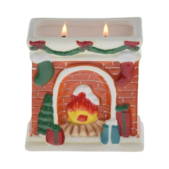 Mainstays 2-Wick Scented Ceramic Holiday Candle, Country Holiday, 10.1oz