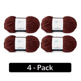 thumbnail image 1 of Mainstays Cozy Chenille, Bulky, 100% Polyester, Yarn, Warm Chocolate, 220 yd, Pack of 4, 1 of 8