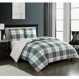Mainstays Cozy Flannel Reverse to Super Soft Sherpa 3 Piece Comforter ...