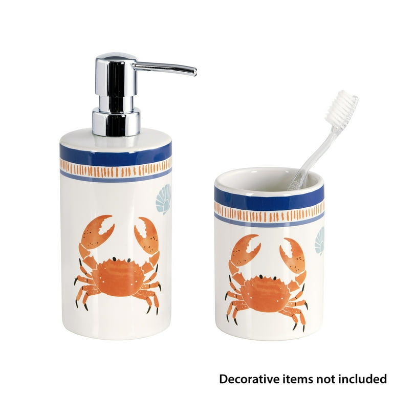 Mainstays Crab 2-piece Ceramic Bath Accessory Set, Includes Soap