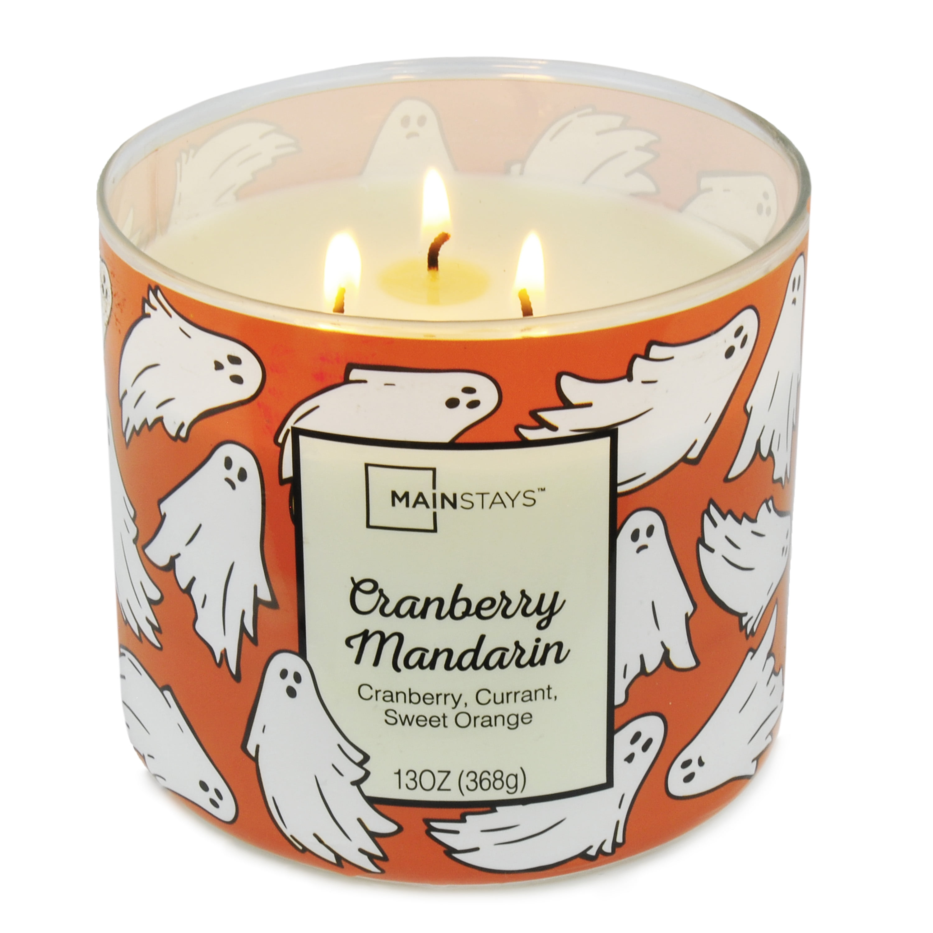 Mainstays Cranberry Mandarin Halloween Candle, 13 ounce