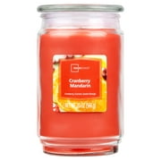 Mainstays Cranberry Scented Mandarin Single-Wick Large Glass Jar Candle, 20 oz