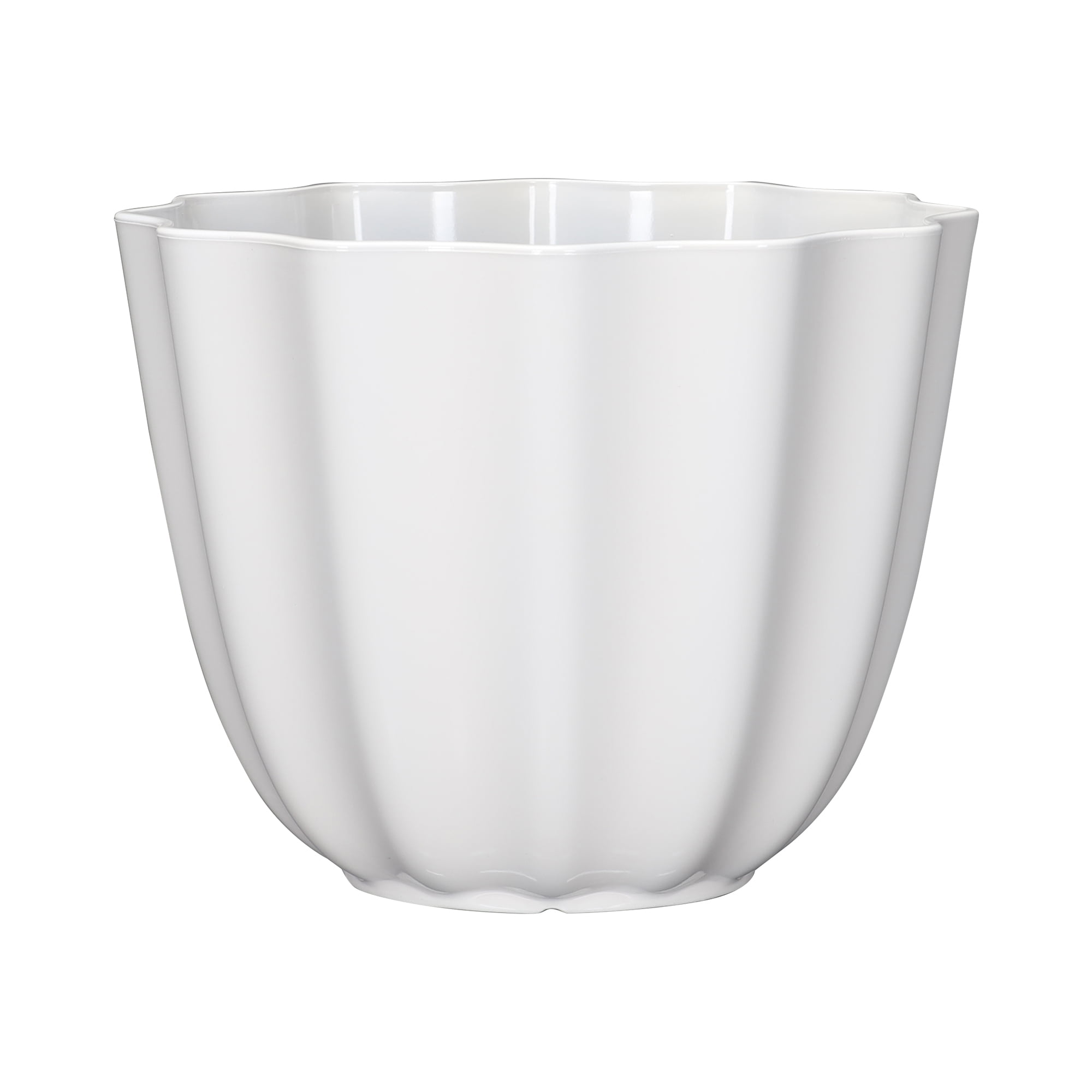 Mainstays Cream Poppy Recycled Resin Planter, 12in x 12in x 9.4in