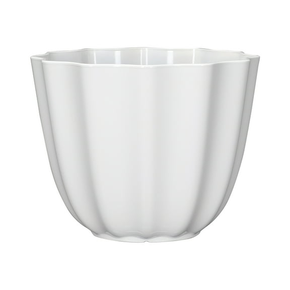 Mainstays 12" D x 9.4" H Poppy Cream Recycled Resin Planter