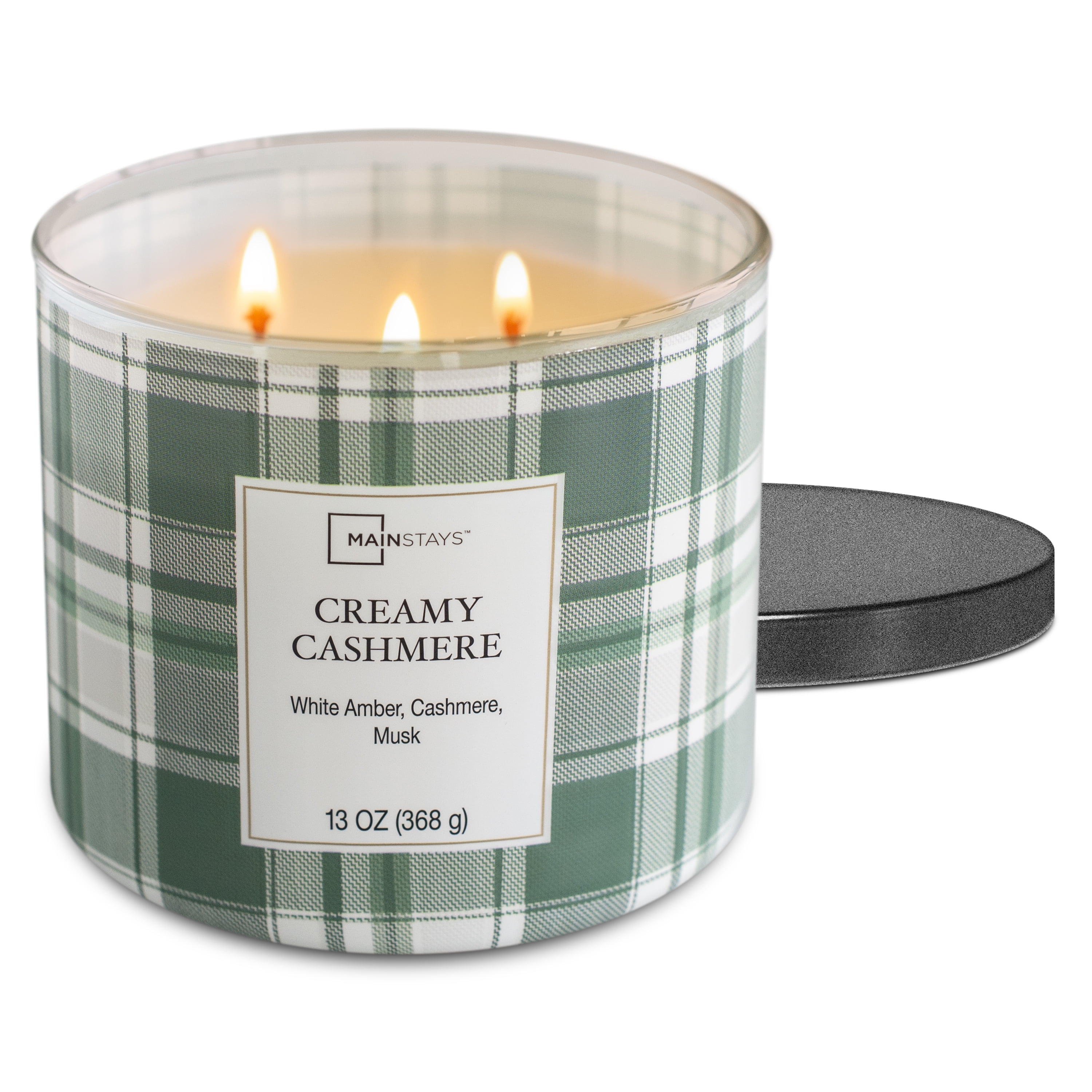 Mainstays White Mocha Marshmallow Scented 3-Wick Candle, 13 oz