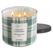 Mainstays Creamy Cashmere Scented 3-Wick Candle, 13 oz.