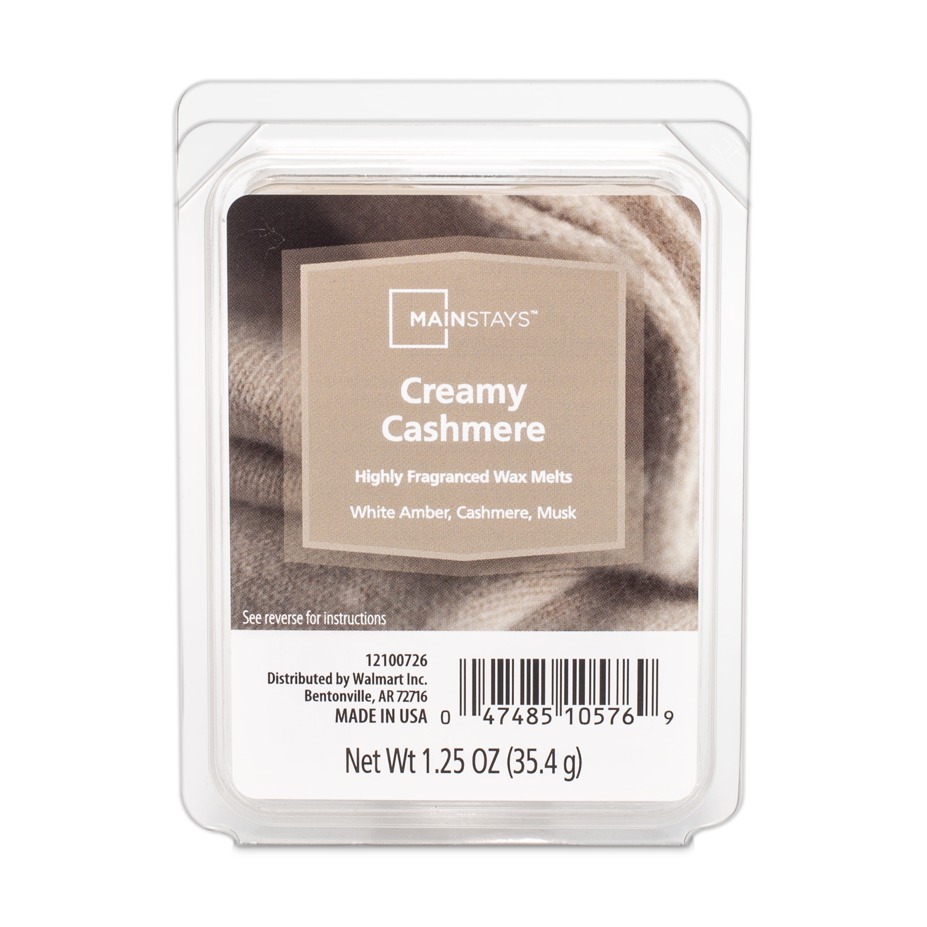 Mainstays Creamy Cashmere Scent 6 Cube Wax Melt, 1.25 oz