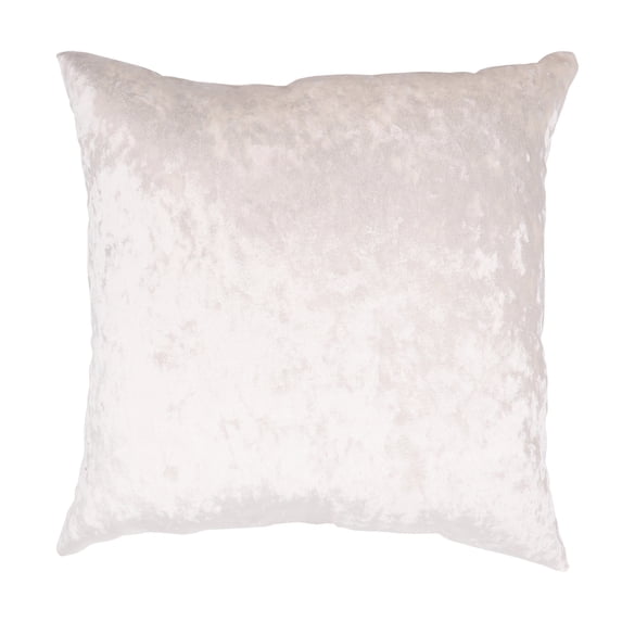 Mainstays Crushed Velvet Square Decorative Pillow, 18 x 18, Cream