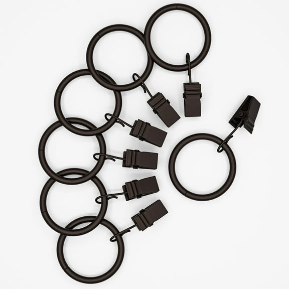 Mainstays 1" Bronze Curtain Clip Rings (7 pack)