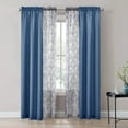 thumbnail image 1 of Mainstays Curtain and Sheers Set, 4 Panels, Blue, 27.5" W x 84” L, 1 of 9