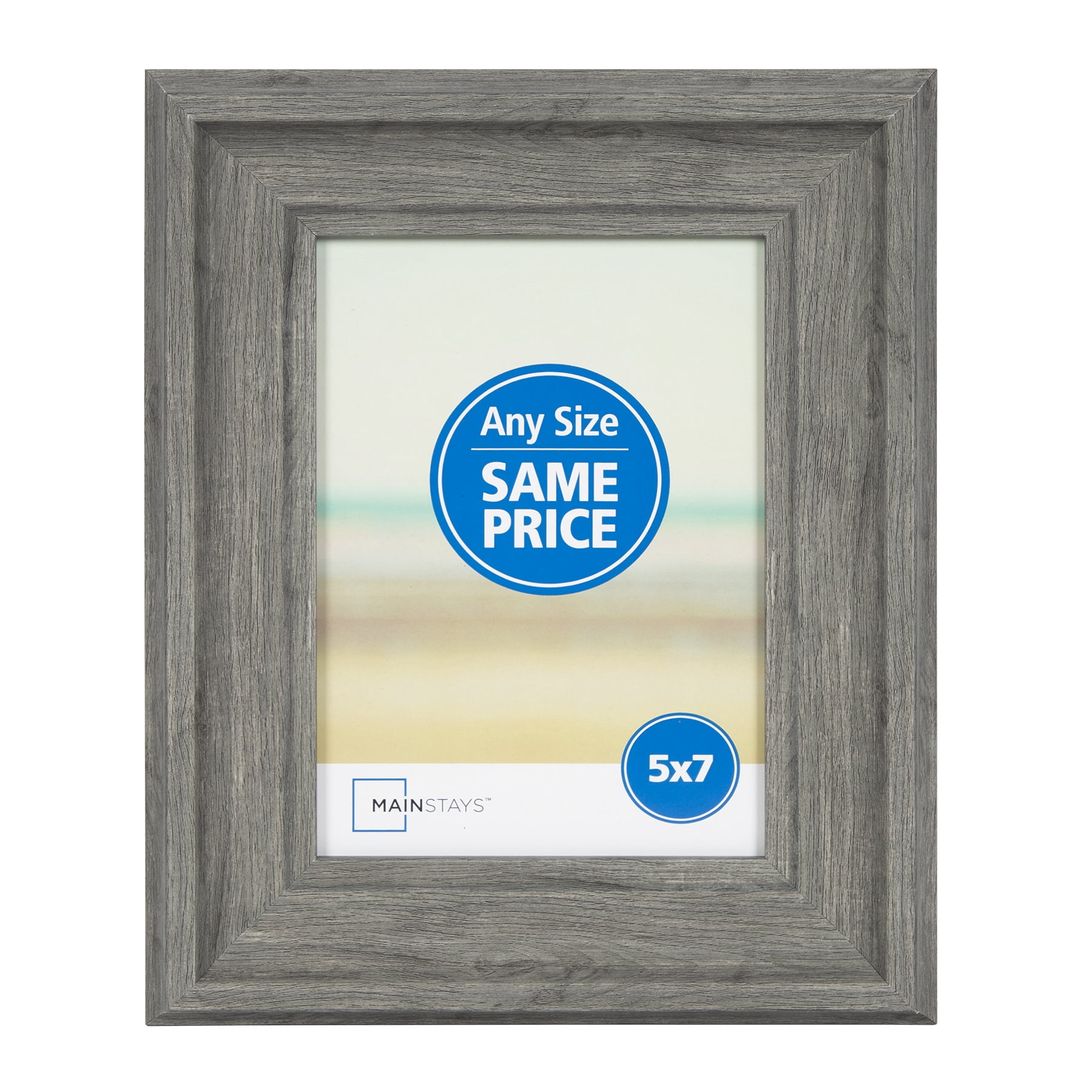 Mainstays Curved 5x7 Gray Decorative Tabletop Picture Frame