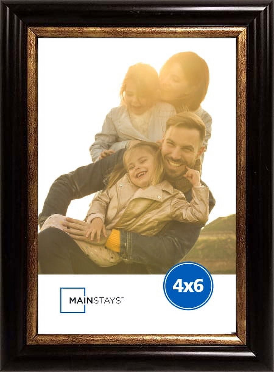 Mainstays Curved Brynn 4 x 6 Mahogany Finish Picture Frame