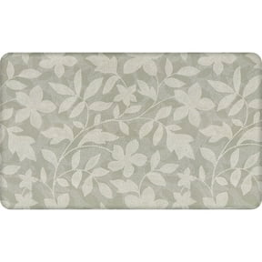 Mainstays Cushion Comfort Botanical Dots Washed Stone 18 in x 30 in Anti-Fatigue Kitchen Mat