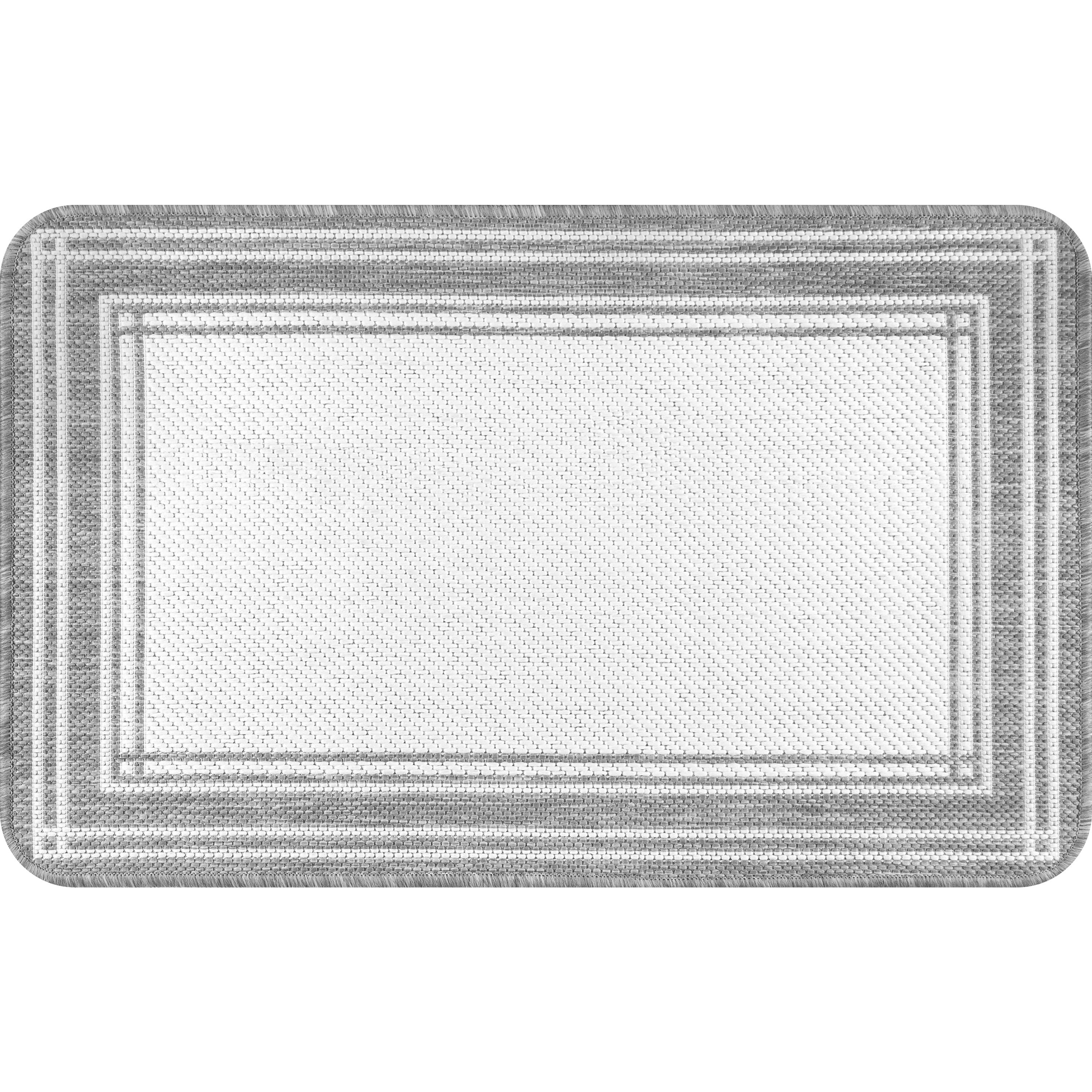 Mainstays Décor Frame Woven Kitchen Mat, Gray, 20" x 32"